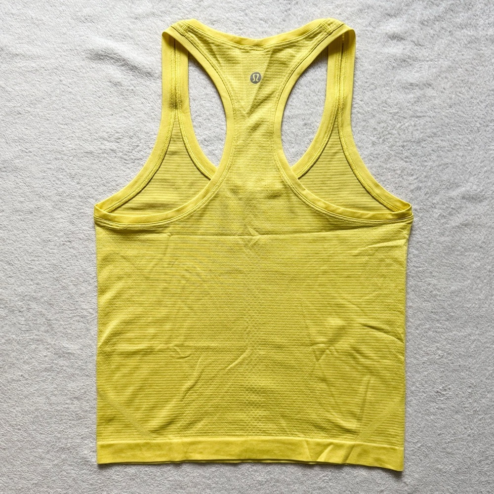 lululemon Swiftly Tech Racerback Tank, Waist Length, Beaming Yellow, Size 4